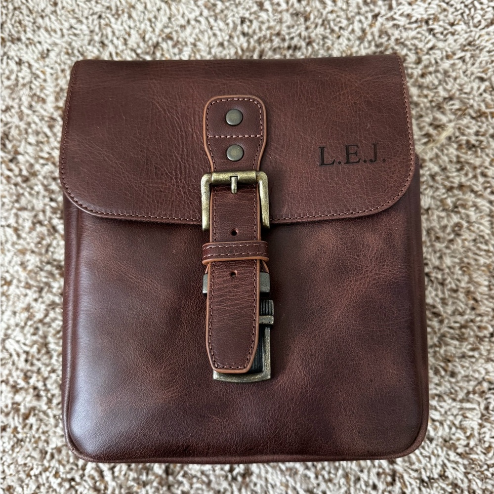 Brown Leather mirrorless camera Bag NWOT